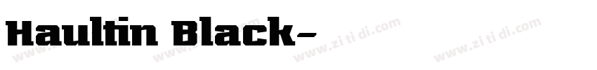 Haultin Black字体转换